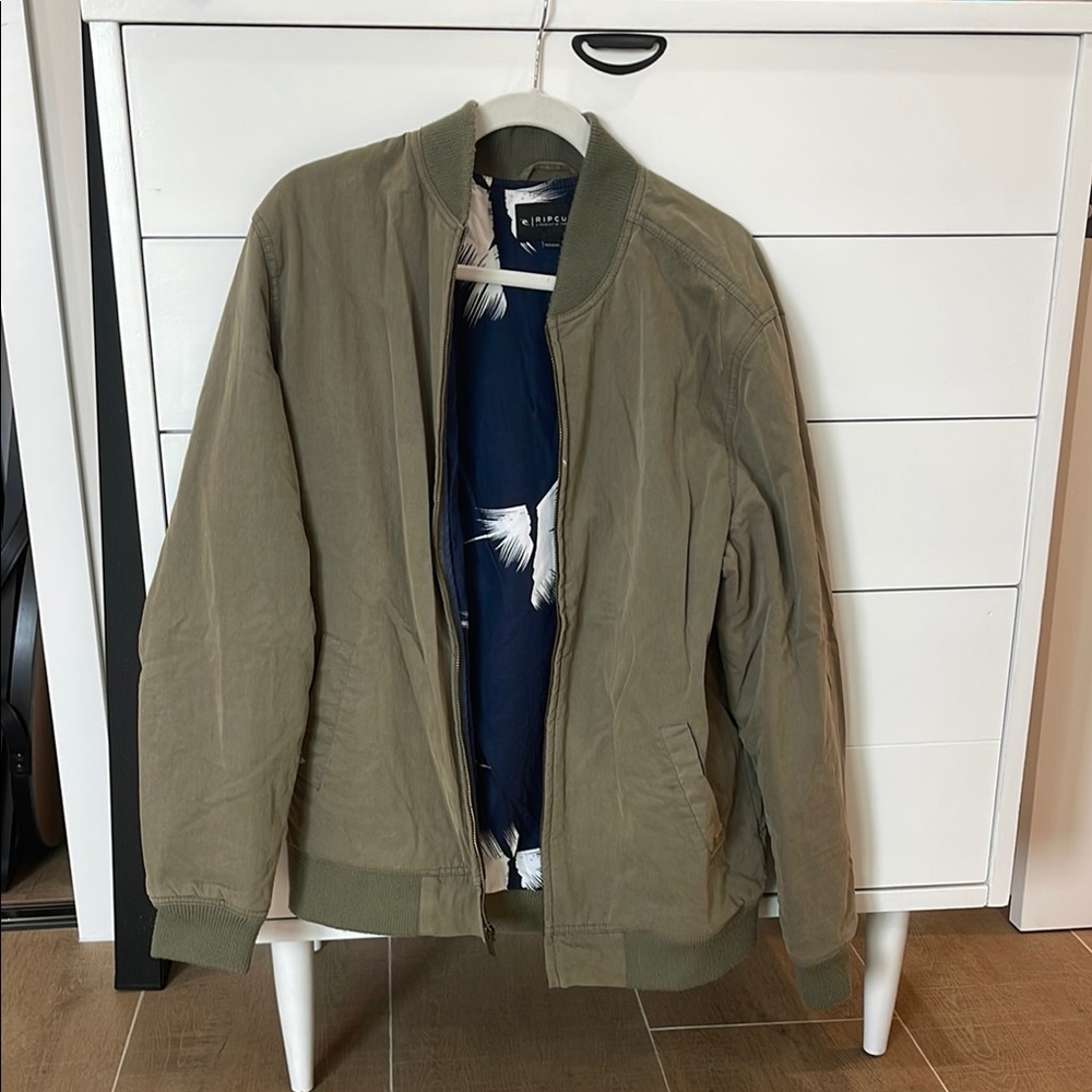 Rip Curl Tan Bomber Jacket Contemporary Style